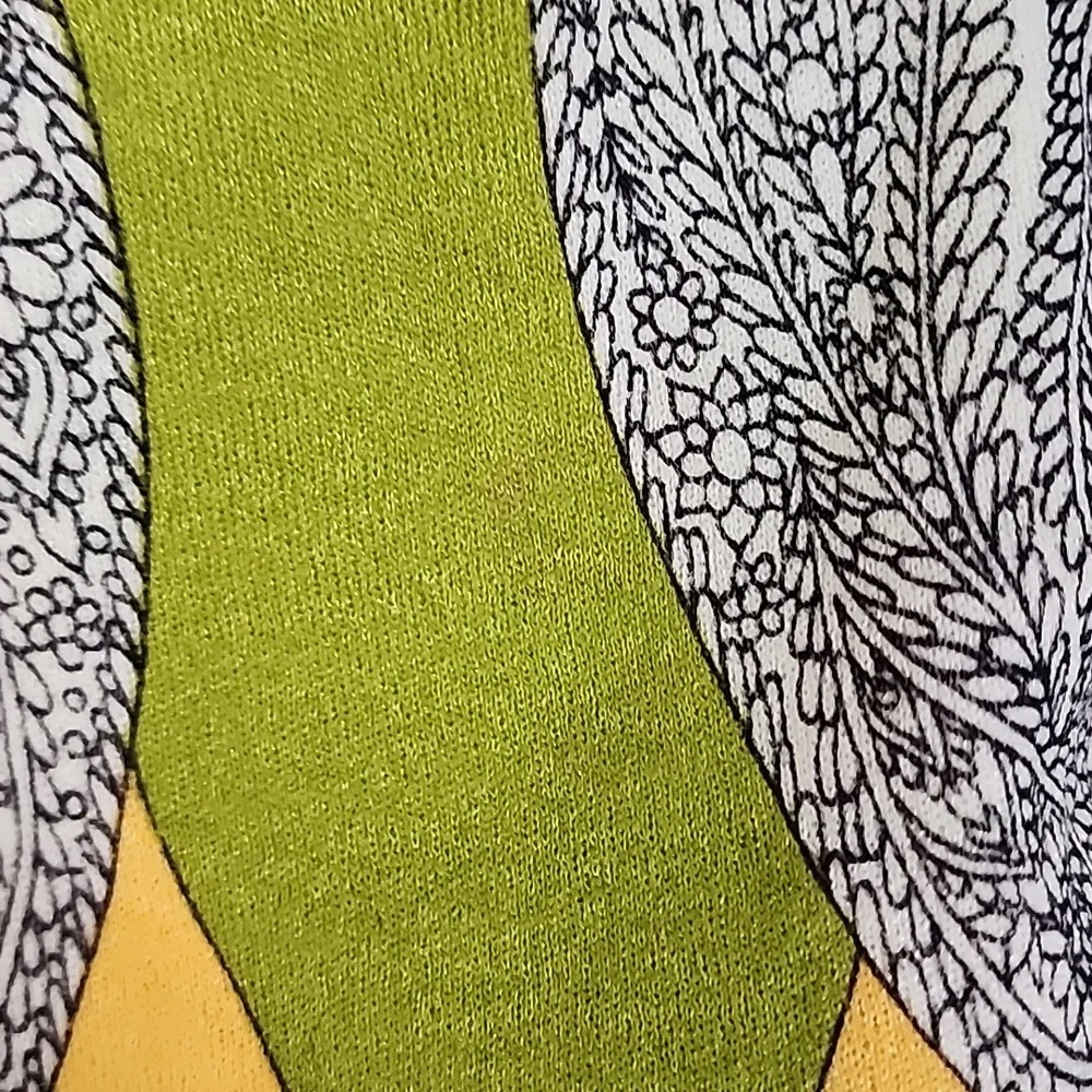 Paisley print bright long sleeve Union Made Vintage top size M - Picture 3 of 12